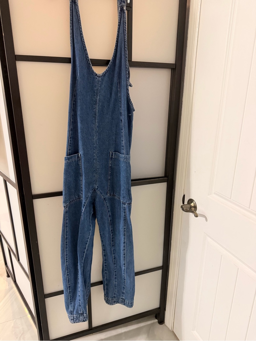 We The Free Free People Denim Jumpsuit Overalls Size S Oversized